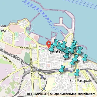 Mappa Via Napoli, 70125 Bari BA, Italia (1.0855)