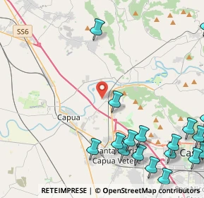 Mappa Via Casa Cerere, 81043 Capua CE, Italia (7.0545)