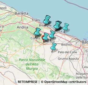 Mappa VICO F. CARRABA, 70037 Ruvo di Puglia BA, Italia (9.9315)