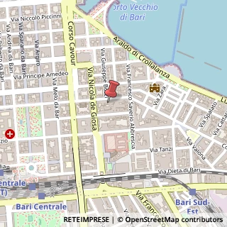 Mappa Via Cardassi, 49, 70121 Bari, Bari (Puglia)