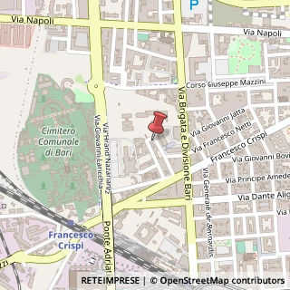 Mappa Via Repubblica Napoletana, snc, 70123 Bari, Bari (Puglia)
