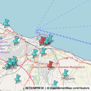Mappa Via Roberto da Bari, 70121 Bari BA, Italia (6.07188)