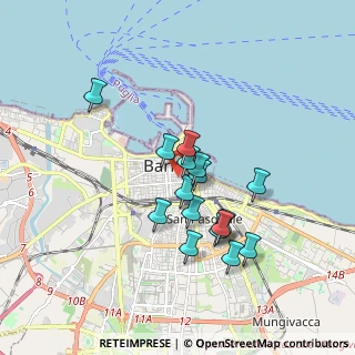 Mappa Via Roberto da Bari, 70121 Bari BA, Italia (1.555)