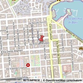 Mappa Via Principe Amedeo,  38, 70121 Bari, Bari (Puglia)