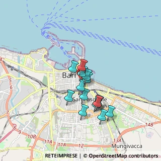 Mappa Via Principe Amedeo, 70121 Bari BA, Italia (1.38857)