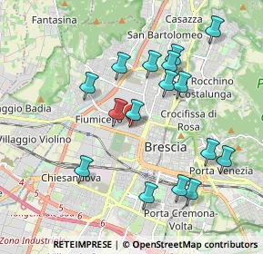 Mappa Via del Sebino, 25126 Brescia BS, Italia (1.9175)