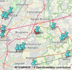 Mappa Via Risorgimento, 20061 Carugate MI, Italia (6.20667)