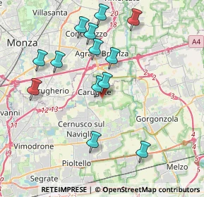 Mappa Via Molgora, 20061 Carugate MI, Italia (3.91692)