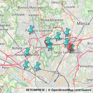 Mappa A4 Torino - Trieste, 20091 Cinisello Balsamo MI, Italia (3.45818)