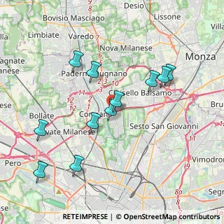 Mappa A4 Torino - Trieste, 20091 Cinisello Balsamo MI, Italia (3.82091)
