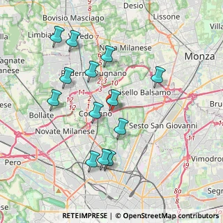 Mappa A4 Torino - Trieste, 20091 Cinisello Balsamo MI, Italia (3.79462)