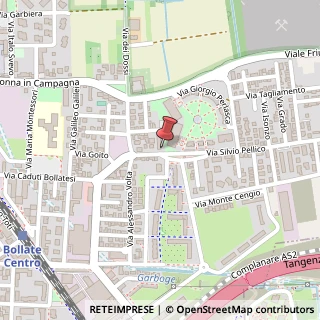 Mappa Via Silvio Pellico, 11, 20021 Bollate, Milano (Lombardia)