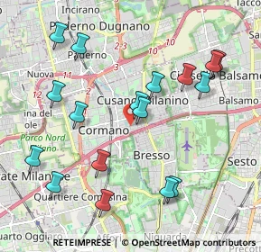 Mappa Via Pietro Mascagni, 20095 Cusano Milanino MI, Italia (2.18294)