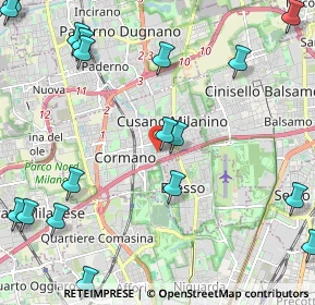 Mappa Via Pietro Mascagni, 20095 Cusano Milanino MI, Italia (3.13947)