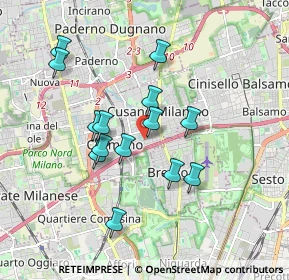 Mappa Via Pietro Mascagni, 20095 Cusano Milanino MI, Italia (1.60429)