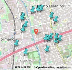 Mappa Via Pietro Mascagni, 20095 Cusano Milanino MI, Italia (0.525)