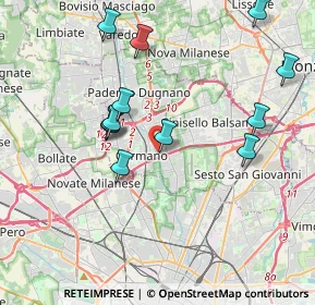 Mappa Via Pietro Mascagni, 20095 Cusano Milanino MI, Italia (3.9225)