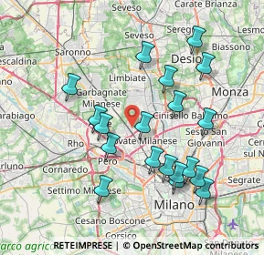 Mappa Via Goito, 20021 Bollate MI, Italia (7.54526)