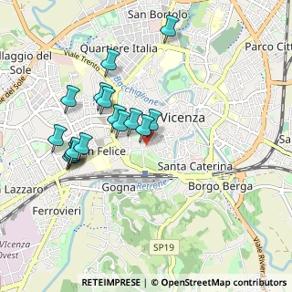 Mappa Via Gorizia, 36100 Vicenza VI, Italia (0.88875)