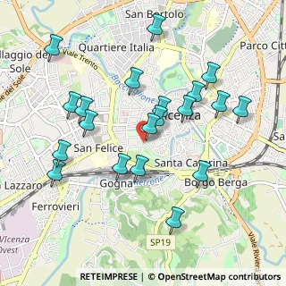 Mappa Via Gorizia, 36100 Vicenza VI, Italia (0.9905)