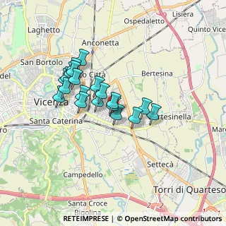 Mappa Via Barnaba Pizzardi, 36100 Vicenza VI, Italia (1.3705)