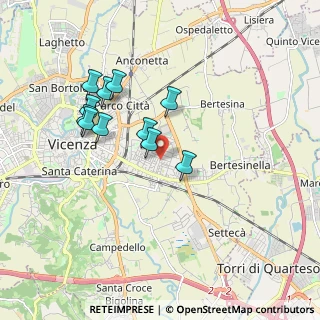 Mappa Via Barnaba Pizzardi, 36100 Vicenza VI, Italia (1.62182)