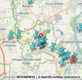 Mappa Via Piave, 20065 Inzago MI, Italia (2.054)