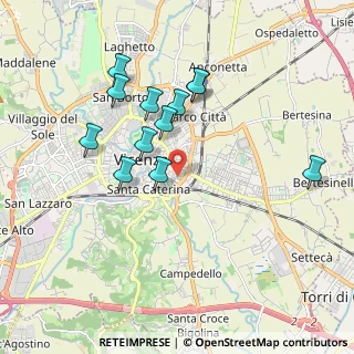 Mappa Via Bartolomeo Ruspoli, 36100 Vicenza VI, Italia (1.73333)