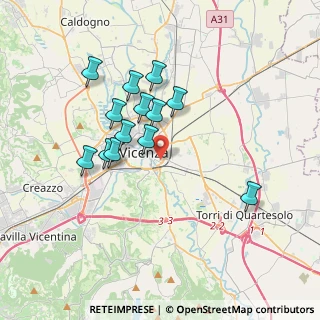 Mappa Via Bartolomeo Ruspoli, 36100 Vicenza VI, Italia (3.12923)