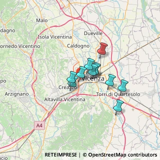 Mappa Via G. Soldà, 36100 Vicenza VI, Italia (4.41636)