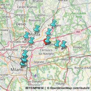 Mappa SP 208, 20061 Carugate MI, Italia (7.135)