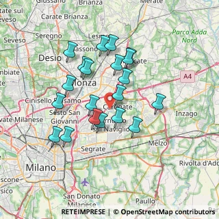 Mappa SP 208, 20061 Carugate MI, Italia (6.3205)