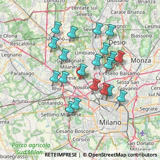 Mappa Via Riccardo Zandonai, 20021 Bollate MI, Italia (6.881)