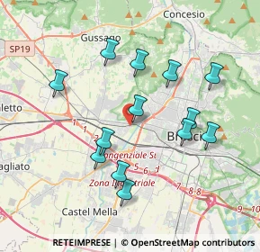 Mappa Via Prima Quartiere la Famiglia, 25126 Brescia BS, Italia (3.53538)