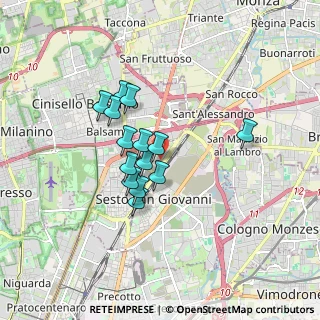 Mappa Via Vincenzo Bellini, 20099 Sesto San Giovanni MI, Italia (1.29286)
