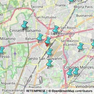 Mappa Via Vincenzo Bellini, 20099 Sesto San Giovanni MI, Italia (2.74571)
