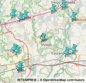 Mappa Via G. Leopardi, 20065 Inzago MI, Italia (5.55462)