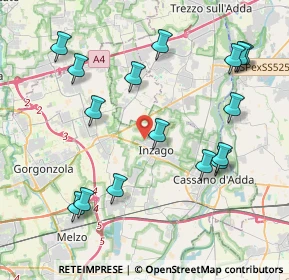 Mappa Via G. Leopardi, 20065 Inzago MI, Italia (4.485)