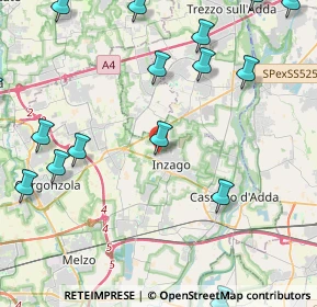Mappa Via G. Leopardi, 20065 Inzago MI, Italia (6.4935)