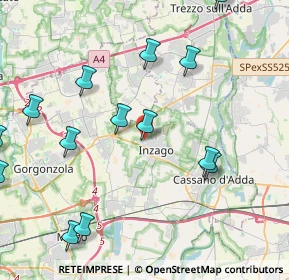 Mappa Via G. Leopardi, 20065 Inzago MI, Italia (5.77294)