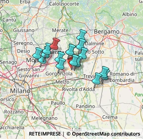 Mappa Via G. Leopardi, 20065 Inzago MI, Italia (8.99824)