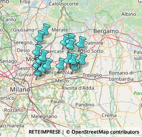 Mappa Via G. Leopardi, 20065 Inzago MI, Italia (10.18222)