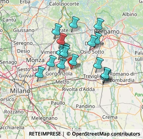 Mappa Via G. Leopardi, 20065 Inzago MI, Italia (11.19118)