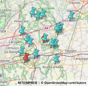 Mappa Via G. Leopardi, 20065 Inzago MI, Italia (7.09)