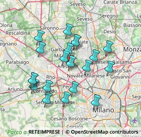 Mappa Via Trento, 20021 Bollate MI, Italia (6.6935)