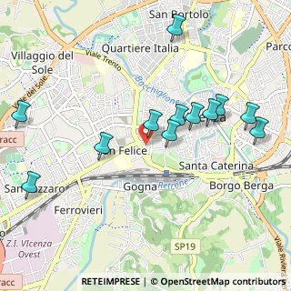 Mappa Via Napoli, 36100 Vicenza VI, Italia (1.06417)