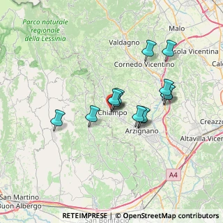 Mappa Via Zanella Giacomo, 36072 Chiampo VI, Italia (5.63)