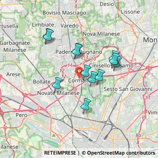Mappa Via Giuseppe Dall'Occo, 20032 Cormano MI, Italia (3.09583)