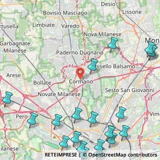 Mappa Via Achille Grandi, 20032 Cormano MI, Italia (6.953)