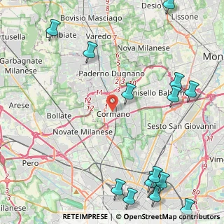 Mappa Via Achille Grandi, 20032 Cormano MI, Italia (6.35643)